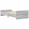 vidaXL Bettgestell Grau Sonoma 75x190 cm Holzwerkstoff