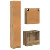 vidaXL Badezimmerschrank-Set mit T&uuml;r 3 pcs Artisan-Eiche Holzwerkstoff