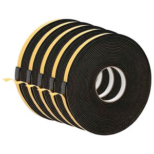 vidaXL Selbstklebendes Schaumstoffband 5 pcs Schwarz 15 mm x 10 m