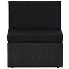 vidaXL 9-tlg. Garten-Lounge-Set Poly Rattan Schwarz