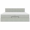 vidaXL Ottoman-Bett mit Matratze Hellgrau 200x200 cm Samt