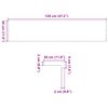 vidaXL Treppenstufen 2 Stk. Hellbraun 120x30x2 cm Massivholz Eiche