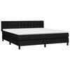 vidaXL Boxspringbett mit Matratze Schwarz 180x200 cm Stoff