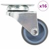 vidaXL 16 Stk. Lenkrollen mit Zwillingsrad 50 mm