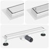 vidaXL 2 in 1 Duschabfluss Silber 60 cm Edelstahl 304