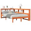 vidaXL Massivholzbett mit Regal ohne Matratze Wachsbraun 120x190 cm