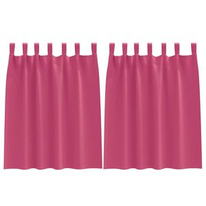 vidaXL Verdunkelungs-Vorh&auml;nge mit Ringen 2 pcs Helles Pink