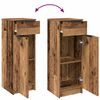 vidaXL Badezimmerschrank mit T&uuml;r Altholz 32 x 34 x 90 cm Holzwerkstoff
