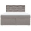 vidaXL Boxspringbett mit Matratze Taupe 180x200 cm Stoff