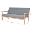 vidaXL Sofa-Set 2-tlg. Stoff Hellgrau