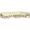 vidaXL Outdoor-Sofagarnitur 9 stk. Wei&szlig; und Creme