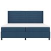 vidaXL LED Boxspringbett mit Matratze Blau 200 x 200 cm Stoff
