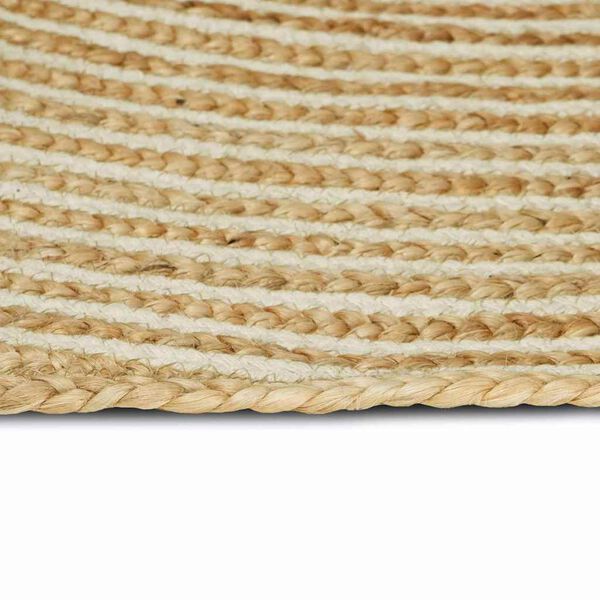 vidaXL Teppich Nat&uuml;rlich und Wei&szlig; 100 x 152 cm Jute