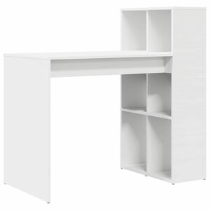 vidaXL Schreibtisch mit Regal Wei&szlig; 108 x 55 x 103.5 cm Holzwerkstoff