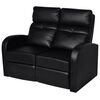 vidaXL Relaxsessel 2-Sitzer Kunstleder Schwarz