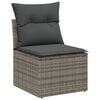 vidaXL Gartensofa-set mit Speicher 7 pcs Grau Poly-Rattan