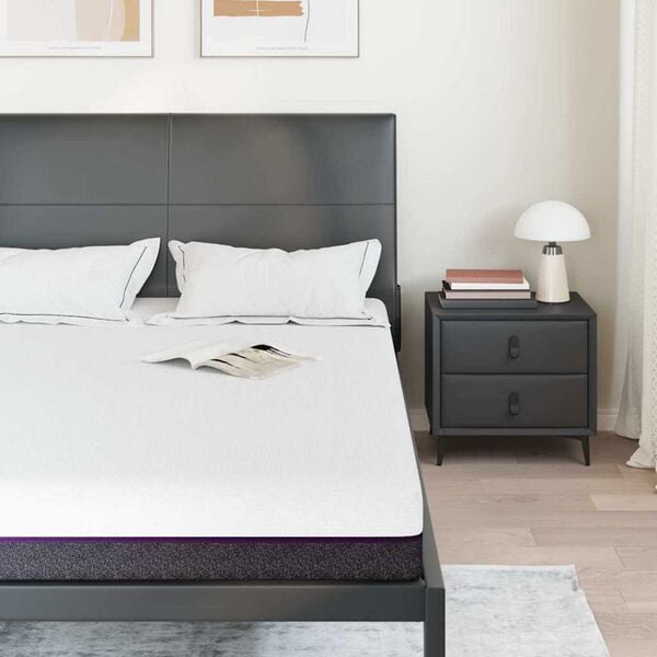 vidaXL Matratze Wei&szlig; und Grau 140 x 190 cm Viscoschaum