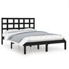 vidaXL Massivholzbett Schwarz 140x190 cm
