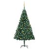 vidaXL K&uuml;nstlicher Weihnachtsbaum mit Beleuchtung & Kugeln Gr&uuml;n 240 cm