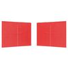 vidaXL Party Zelt Seitenteil 2 pcs Rot 300 x 195 cm PE und Stahl