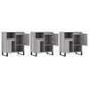 vidaXL Sideboards 3 Stk. Grau Sonoma Holzwerkstoff