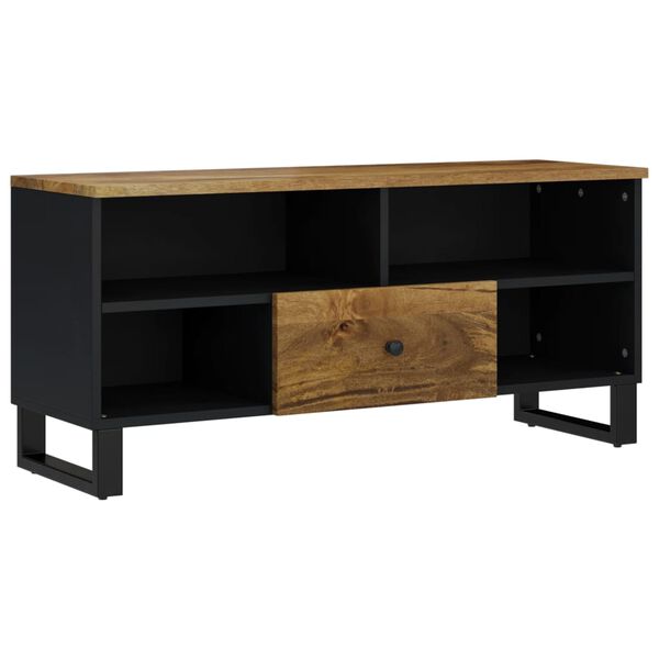 vidaXL TV-Schrank 100x33x46 cm Massivholz Mango & Holzwerkstoff