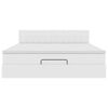 vidaXL Ottoman-Bett mit Matratzen & LEDs Reinwei&szlig; 160x200cm Kunstleder