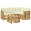 vidaXL Outdoor-Sofagarnitur 5 pcs Wei&szlig; und Creme 59 x 59 x 37 cm