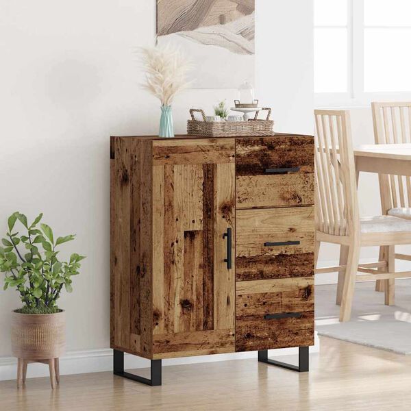 vidaXL Sideboard Altholz 69,5 x 34 x 90 cm Verbundholz und Eisen