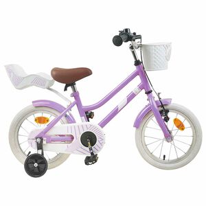 vidaXL Kinderfahrrad 14 Zoll f&uuml;r 3-5 Jahre alt Lila