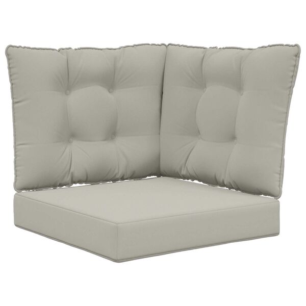 vidaXL Sofakissen f&uuml;r drau&szlig;en 3 pcs Grau Polyester