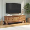 vidaXL TV-St&auml;nder Natur 110 x 35 x 40 cm Massivholz Teak