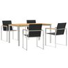 vidaXL Garten Essgruppe 5 pcs Massives Teakholz und Edelstahl