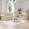 vidaXL Sofa 2 pcs Creme 175 x 82 x 80 cm Stoff