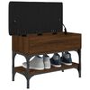 vidaXL Schuhbank Braun Eichen-Optik 62x32x45 cm Holzwerkstoff