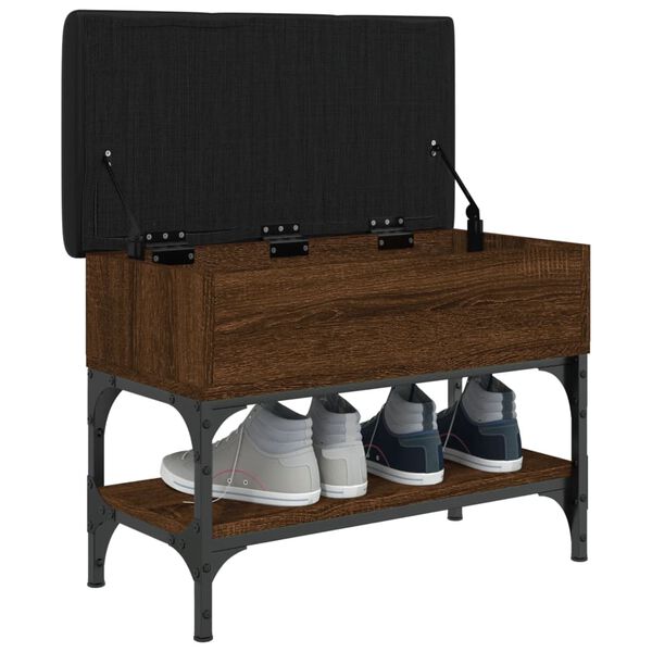 vidaXL Schuhbank Braun Eichen-Optik 62x32x45 cm Holzwerkstoff