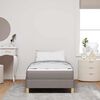 vidaXL Boxspringbett mit Matratze Taupe 90 x 190 cm Stoff