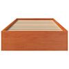 vidaXL Massivholzbett ohne Matratze Wachsbraun 75x190 cm Kiefernholz