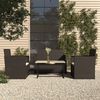vidaXL 4-tlg. Garten-Lounge-Set mit Kissen Poly Rattan Schwarz