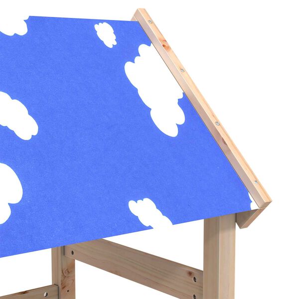 vidaXL Spielturm Braun 52,5 x 110,5 x 215 cm Massives Kiefernholz