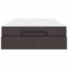 vidaXL Bettgestell mit Matratze mit Matratze 2 pcs Hellbraun Stoff