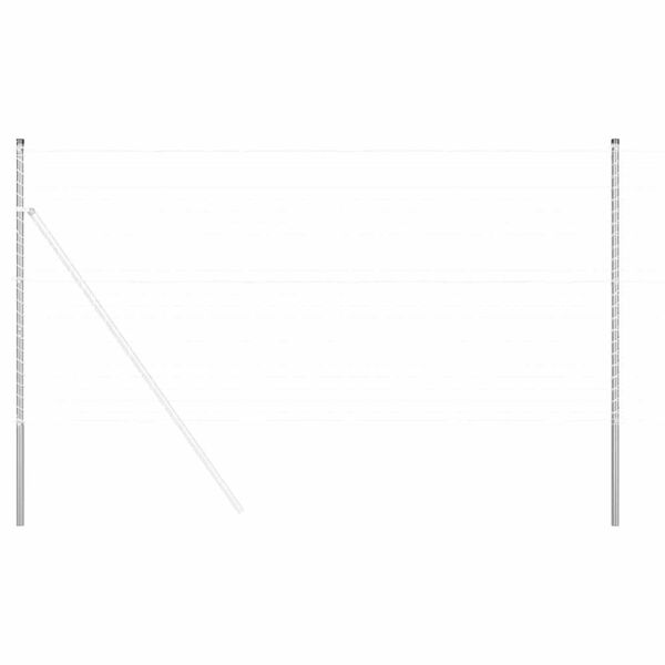 vidaXL Zaunpfosten 2 pcs Silber Pulverbeschichteter Stahl