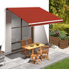 vidaXL Markisenbespannung Canvas Orange & Braun 4x3 m