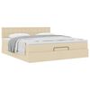vidaXL Ottoman-Bett mit Matratze Creme 180x200 cm Stoff