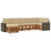 vidaXL Outdoor-Sofagarnitur 7 stk. Natur und Beige