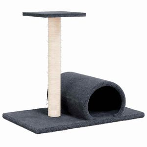 vidaXL Kratzbaum mit Tunnel Dunkelgrau 60x34,5x50 cm