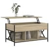 vidaXL Couchtisch Sonoma-Eiche 100x55x50 cm Holzwerkstoff und Metall