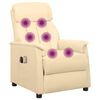 vidaXL Massagesessel Elektrisch Creme Kunstleder
