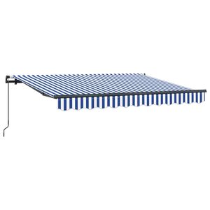 vidaXL Ausziehbare Markise Blau 250 x 200 cm Stoff