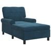 vidaXL Lounge-Liege mit Kissen Blau 91 x 157 x 91 cm Samt